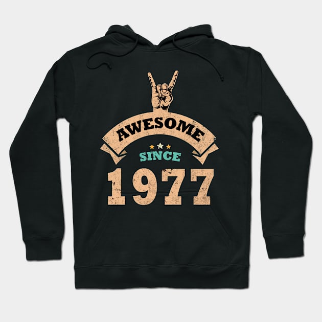 Awesome Since 1977 Hoodie by Rebrand